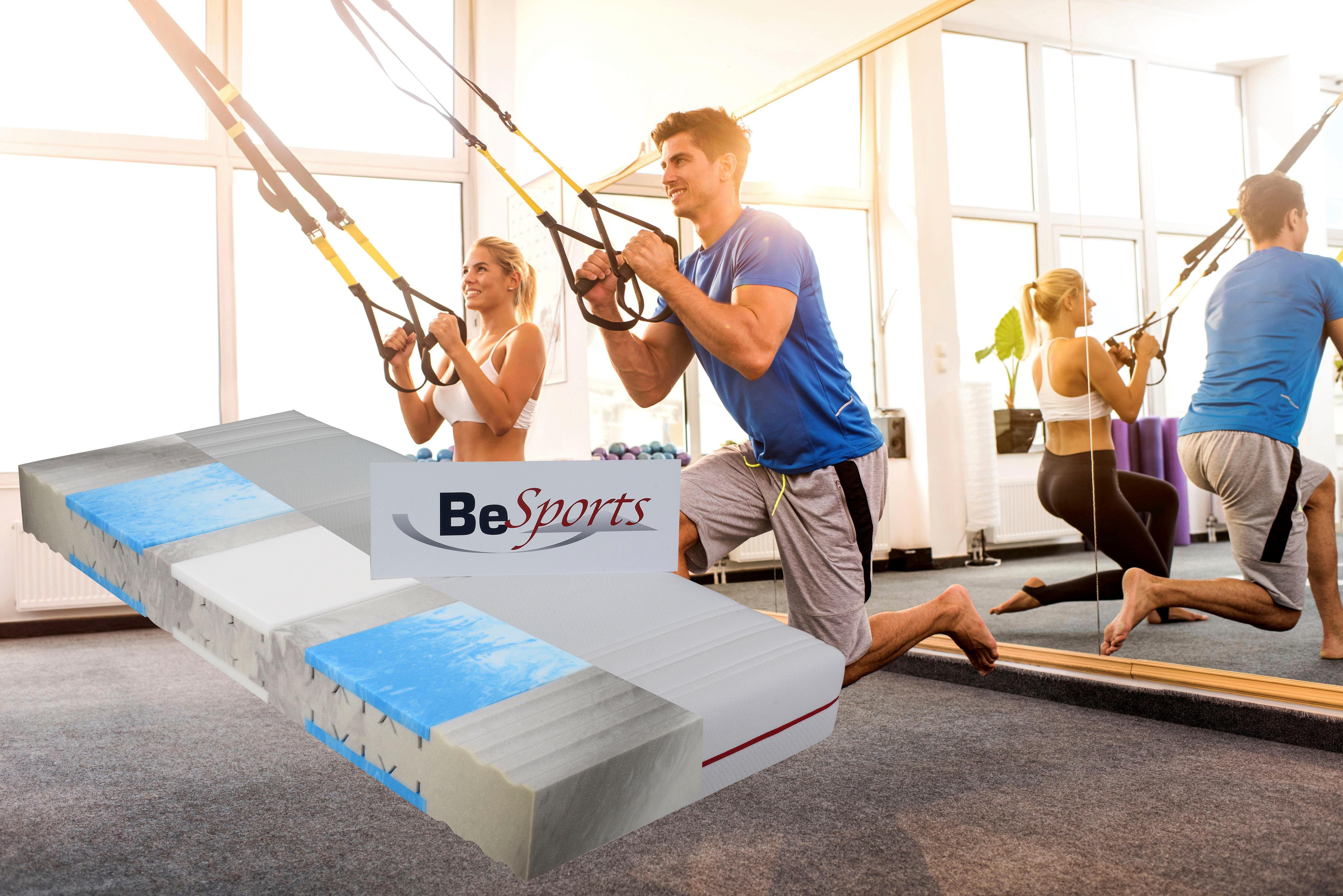 Komfortschaummatratze HS Plus 2200, BeSports, 22 cm hoch, Top für Rücken, Muskulatur und ihre Fitness