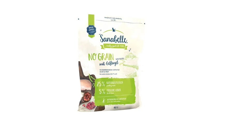 Sanabelle Katzentrockenfutter No Grain Geflügel 400 g 400 g