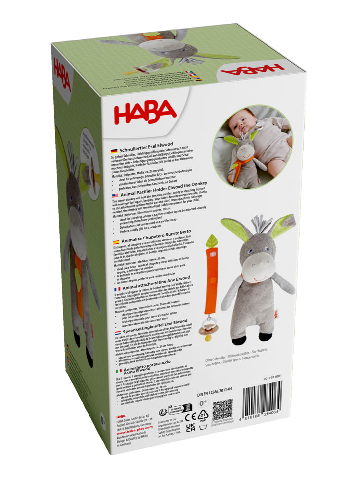 Haba Stoffpuppe Schnullertier in Esel Elwood günstig kaufen 26 cm