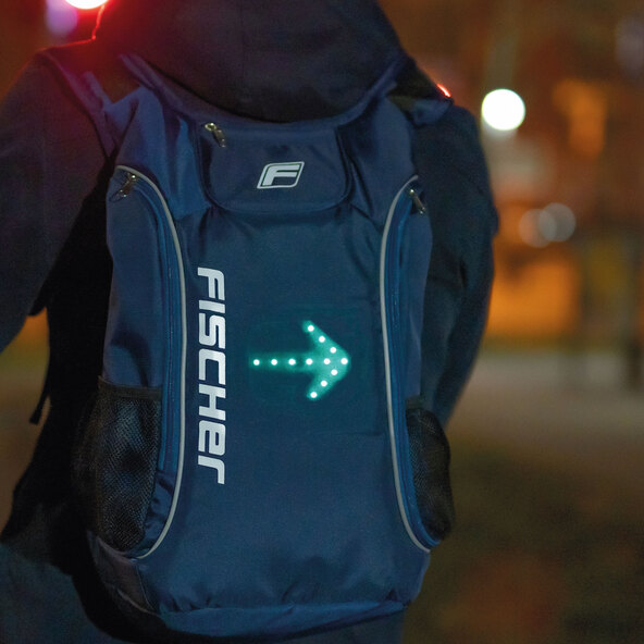 Fahrrad-Rucksack mit Blinkfunktion