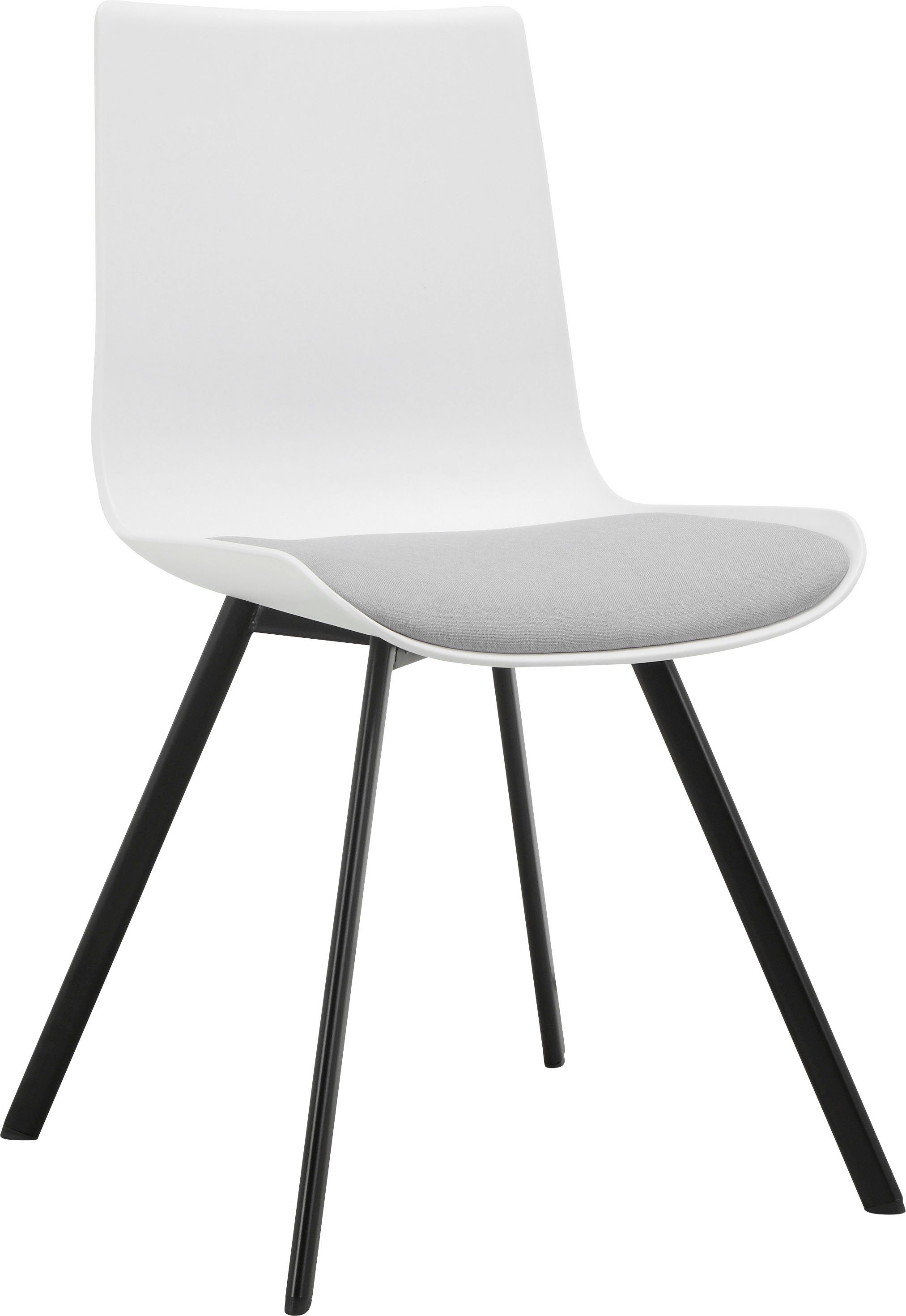 INOSIGN Esszimmerstuhl Ayden (2 St), festmontierte Sitzkissen, Gestell aus Metall, Sitzhöhe 48 cm