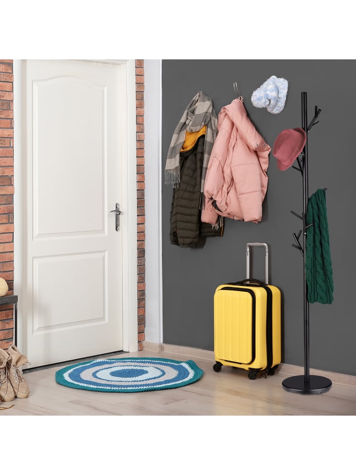 relaxdays Garderobenständer in Schwarz - (H)176 x Ø 30 cm günstig kaufen onesize
