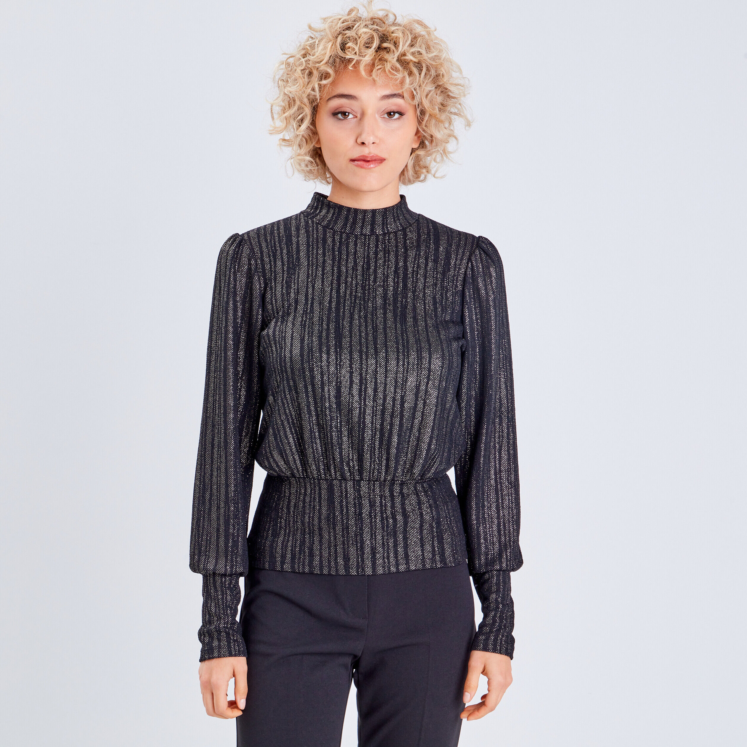 T-shirt manches longues noir femme | Cache Cache