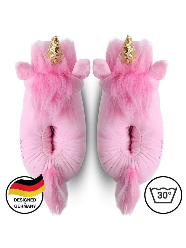 Corimori Plüsch Hausschuhe in Rosa günstig kaufen 34-44