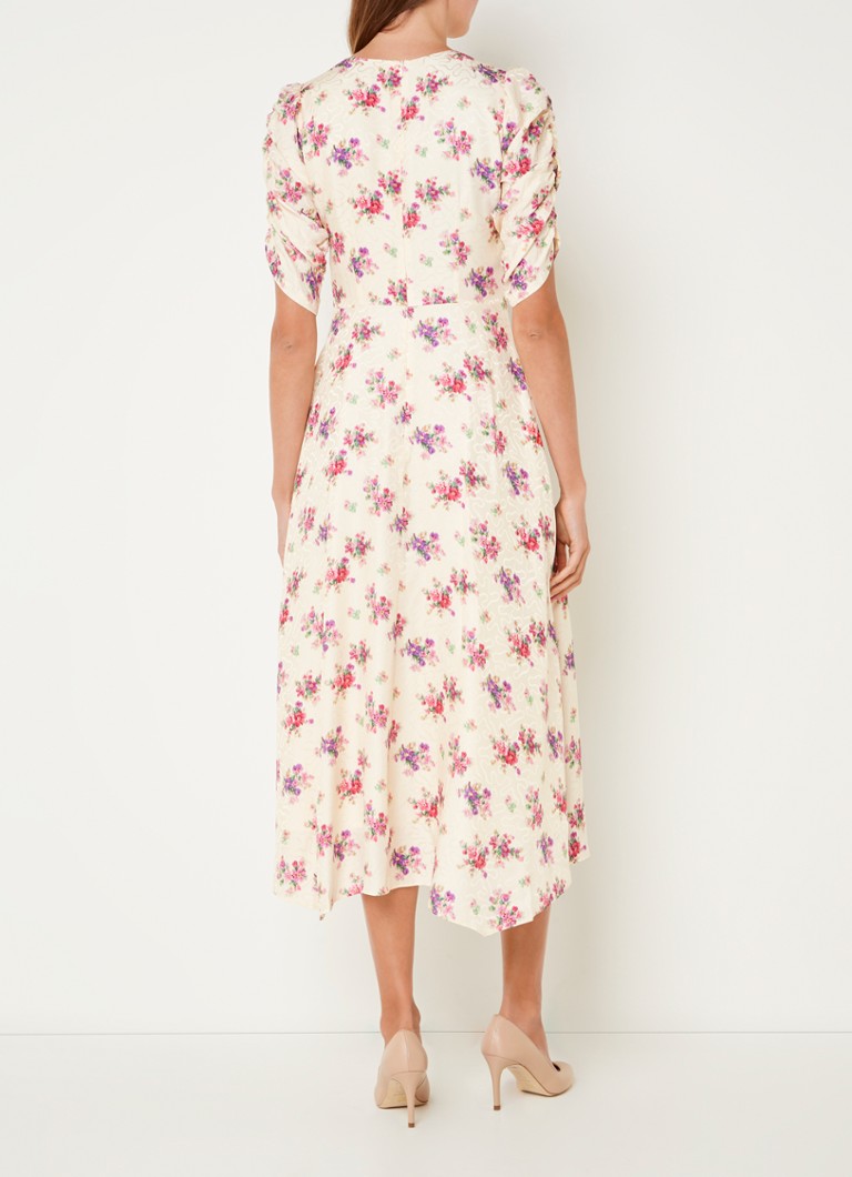 Vestido midi de seda Delilah de LKBennett, con estampado floral.