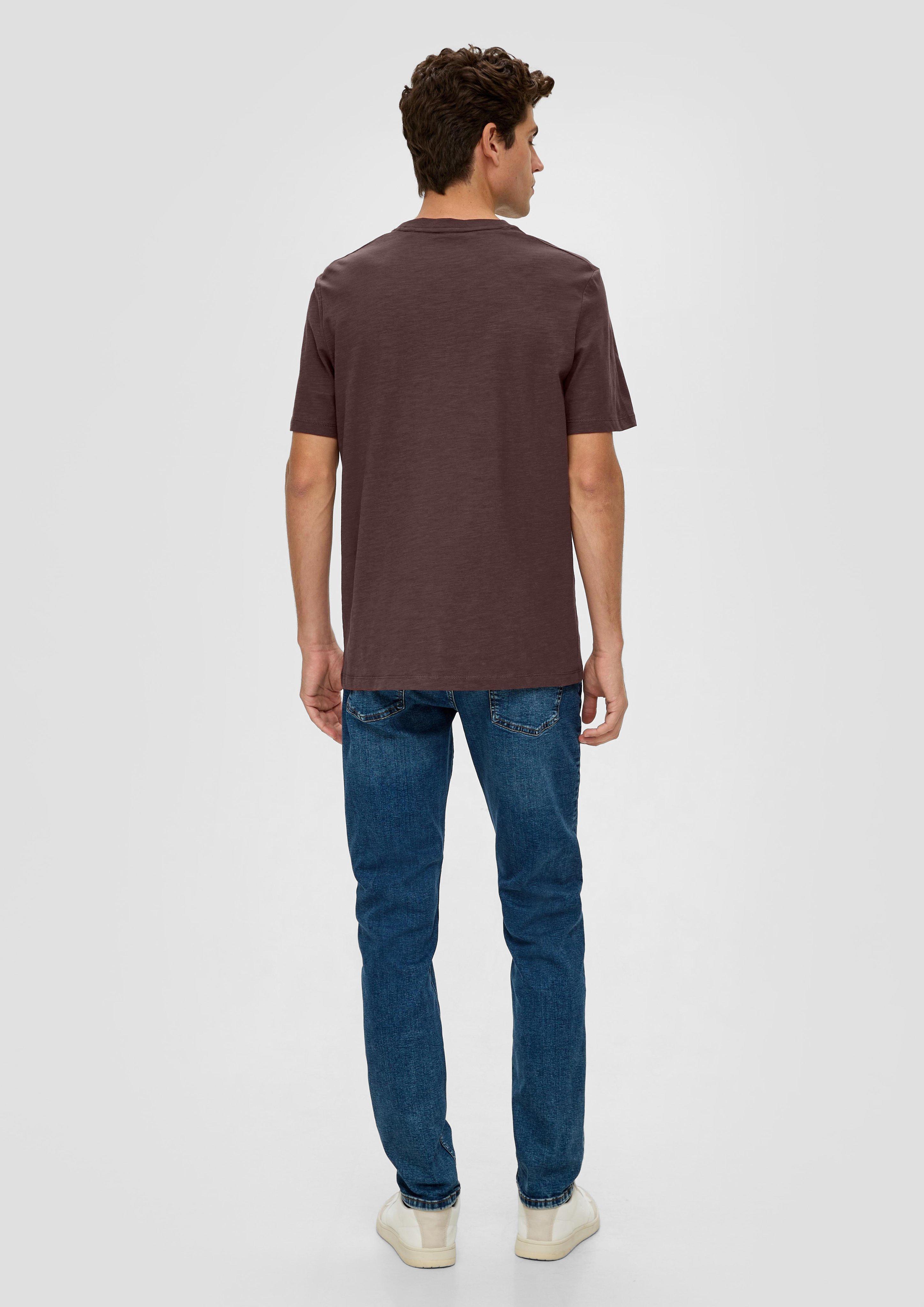 Baumwollshirt mit Flammgarnstruktur  2135743-49D1