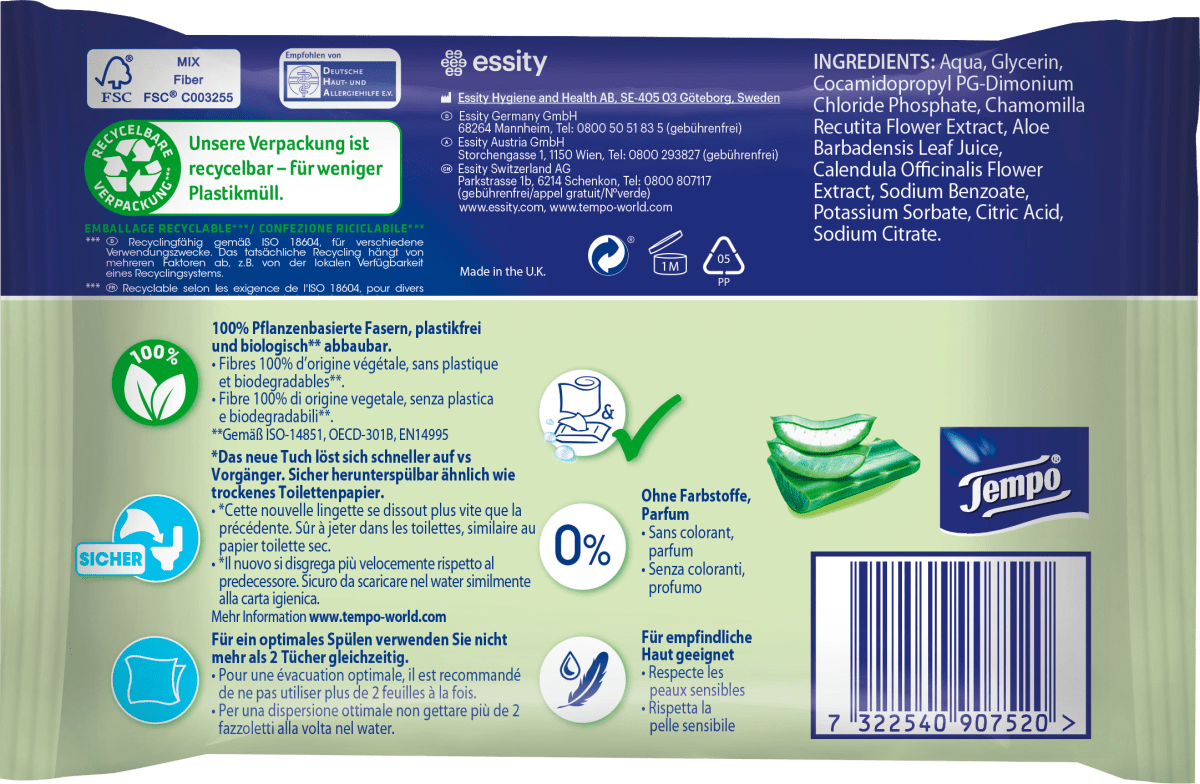 Feuchtes Toilettenpapier sanft & sensitiv, 42 St