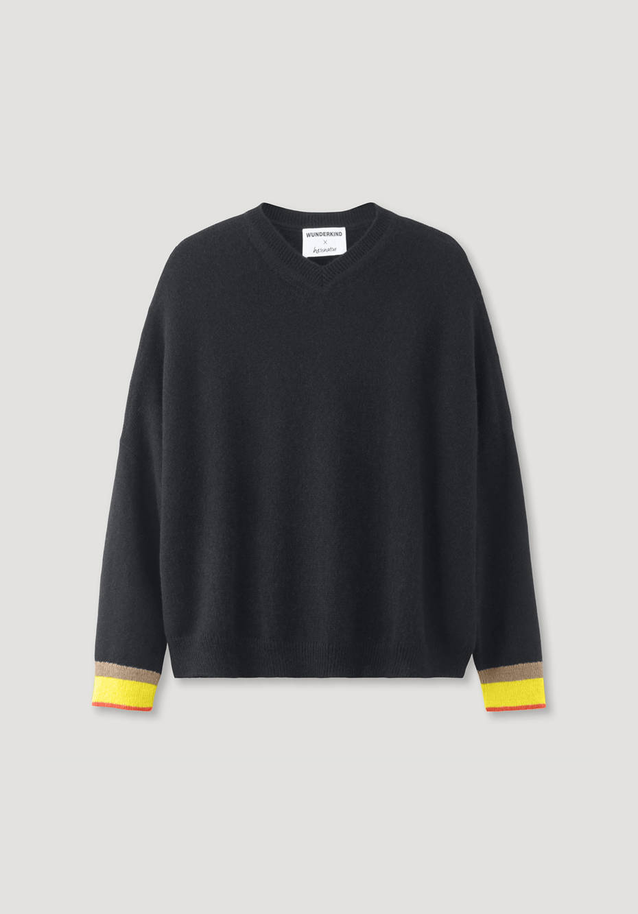 WUNDERKIND X HESSNATUR V-Pullover aus reinem Royal Alpaka