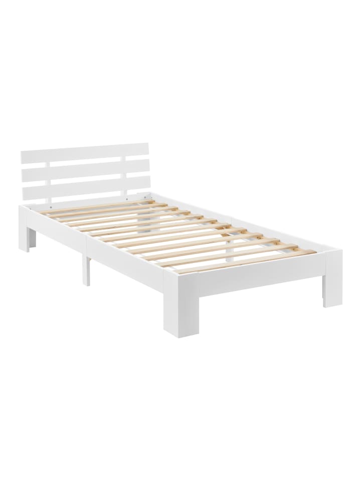 en.casa Holzbett Nivala in Weiß (B)90cm günstig kaufen onesize