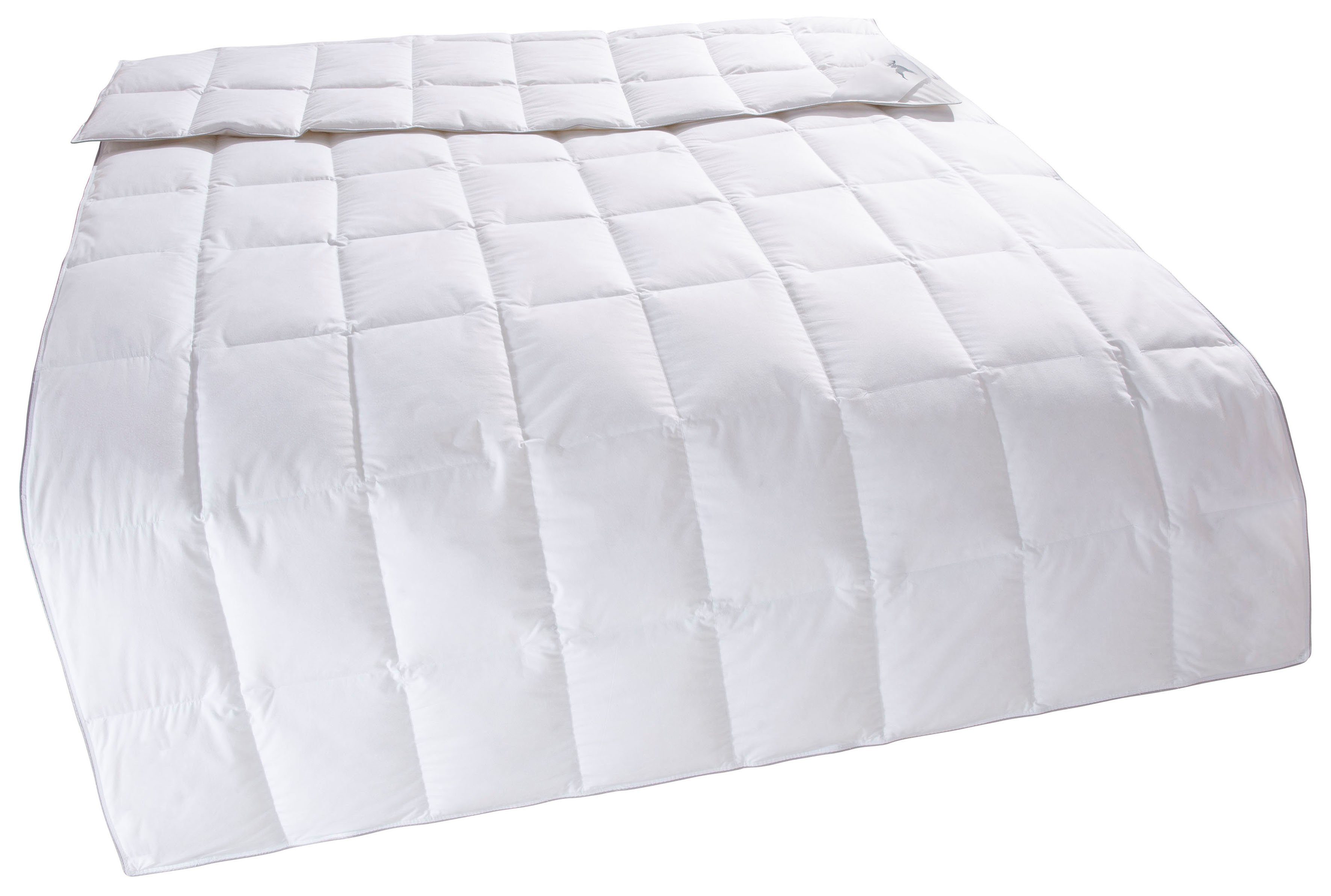 Daunenbettdecke + Kopfkissen, Lodiken, von Sommer bis Winter die optimale Bettdecke mit Kissen, Älgdröm, Bezug: 100% Baumwolle, Set aus 1 Kissen und 1 Bettdecke