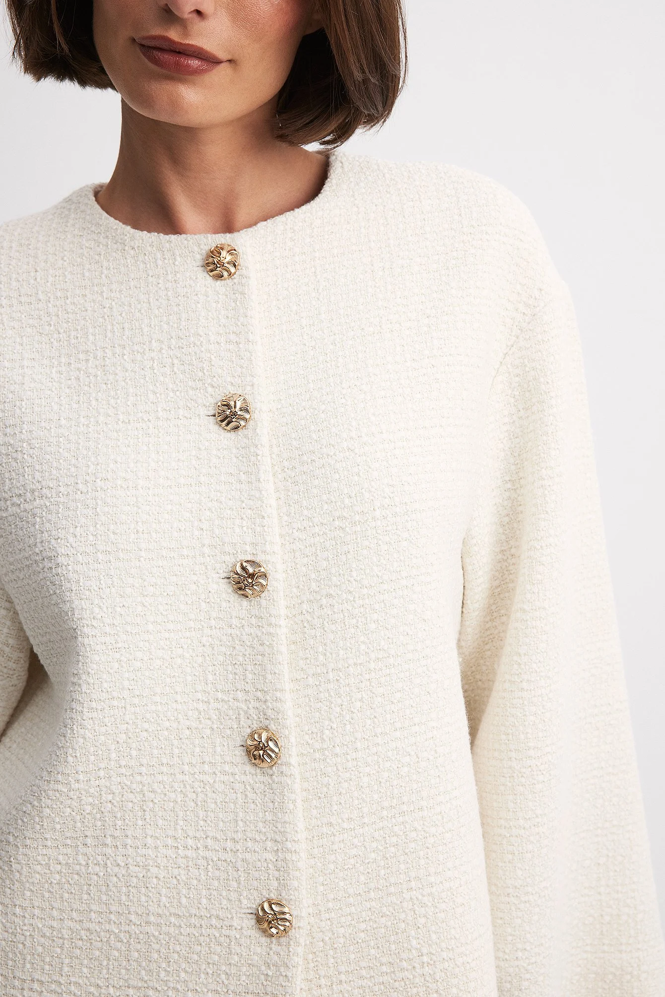 Tweed Oversized Blazer Jacket