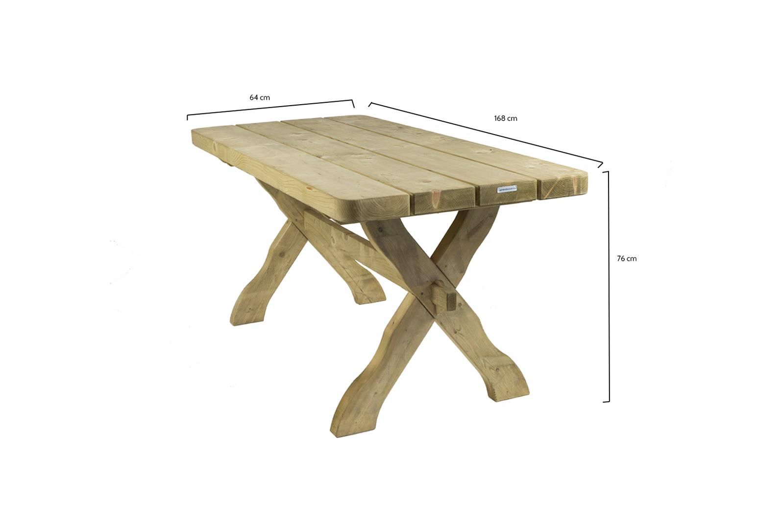MaximaVida Provence 170 cm Gartentisch aus Holz