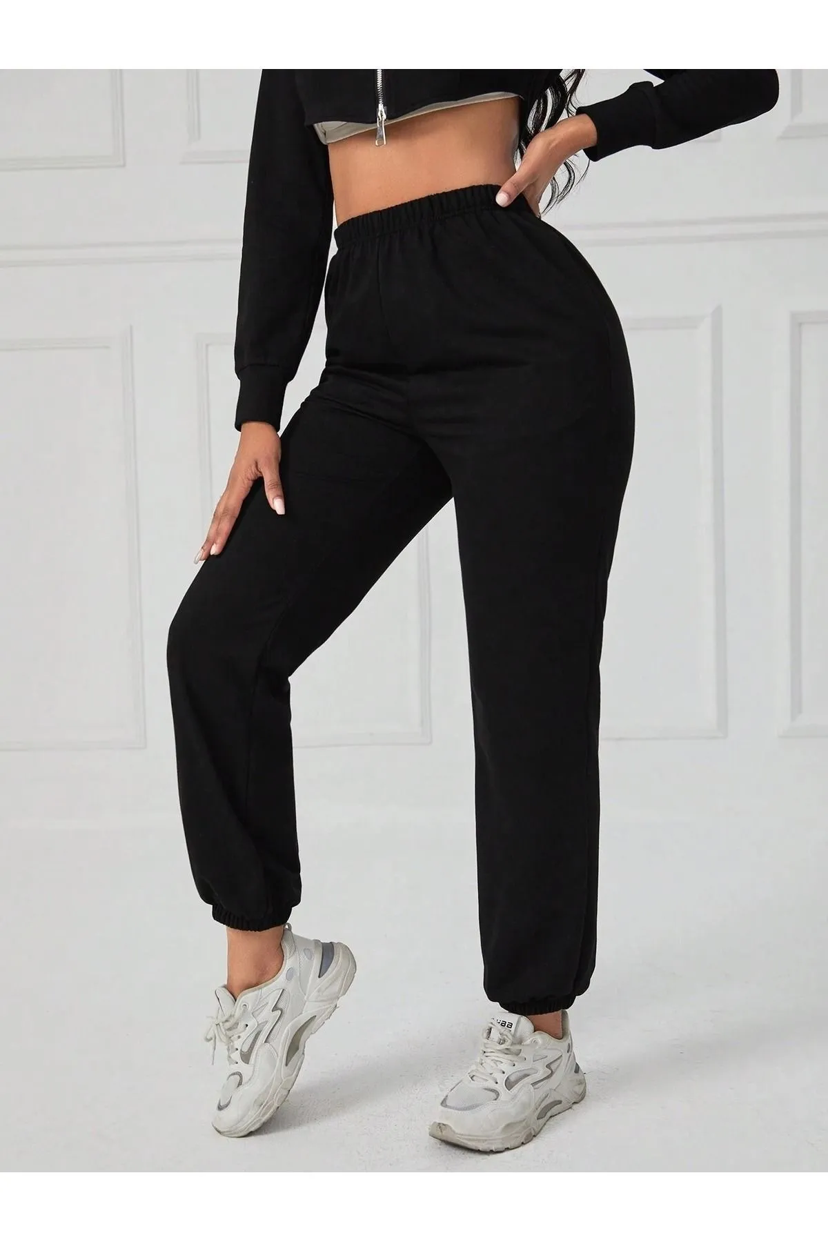 Know  Schwarze elastische Jogginghose für Damen