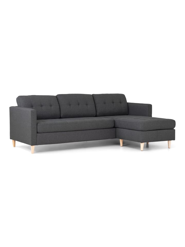 ebuy24 Ecksofa Marino Dunkelgrau 219 x 151 cm günstig kaufen onesize
