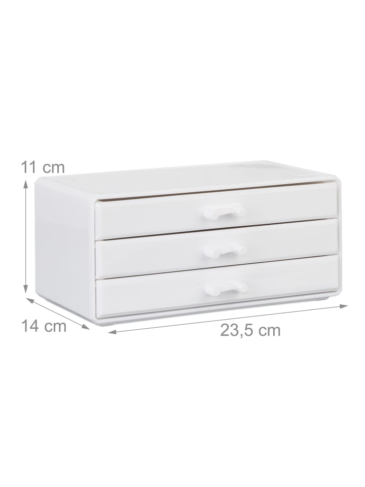 relaxdays 2x Make-Up-Organizer in Weiß günstig kaufen onesize