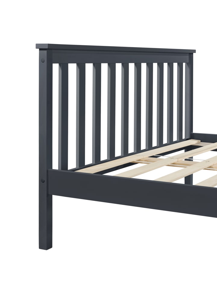 en.casa Holzbett Visby in Grau (B)180cm günstig kaufen onesize