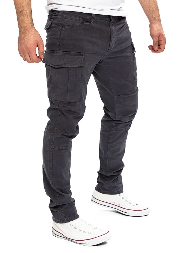 Yazubi Cargohose Jayden in Dunkelgrau günstig kaufen