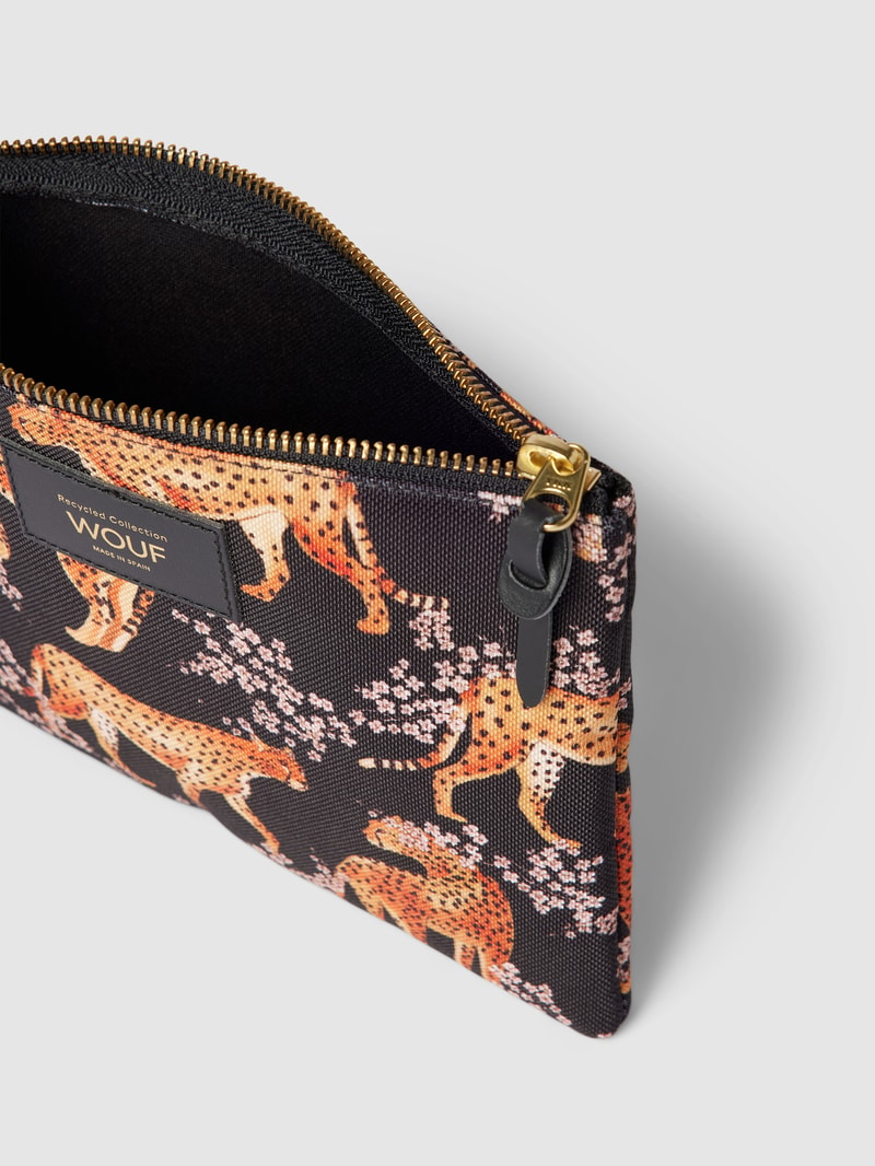Pouch mit Allover-Muster Modell 'Salome' in schwarz