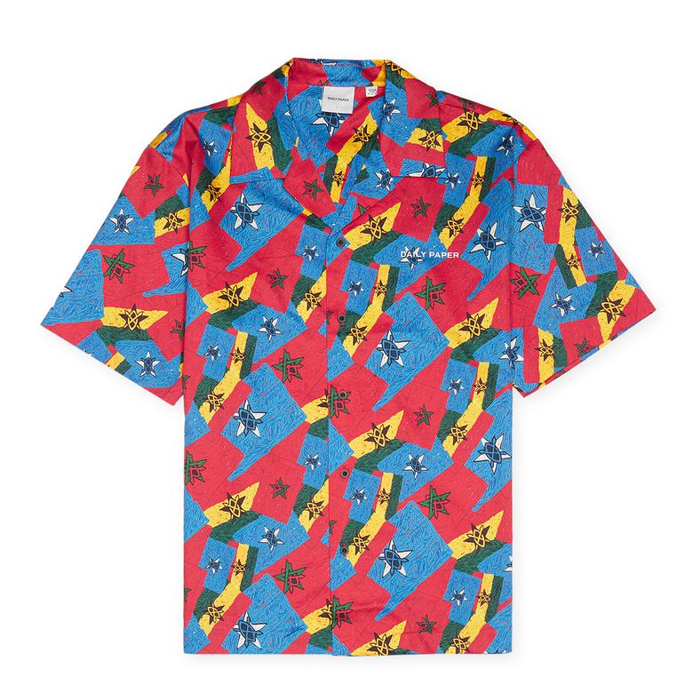 Daily Paper Reflag Shirt red/blue/yellow flag