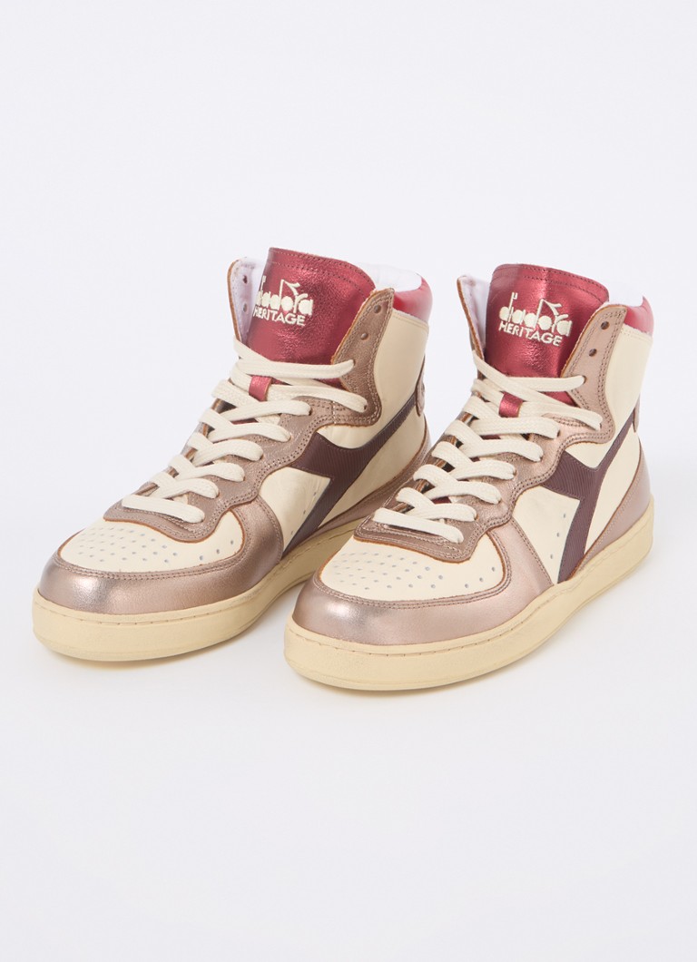 Diadora Mi Basket Provence teļādas kedas ar metāliskām detaļām
