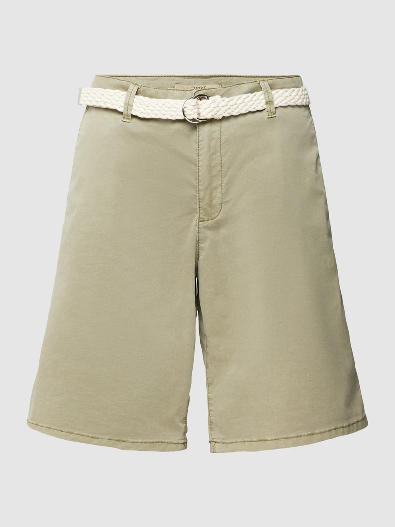 Bermudas mit seitlichen Eingrifftaschen Modell 'CHINO' in khaki