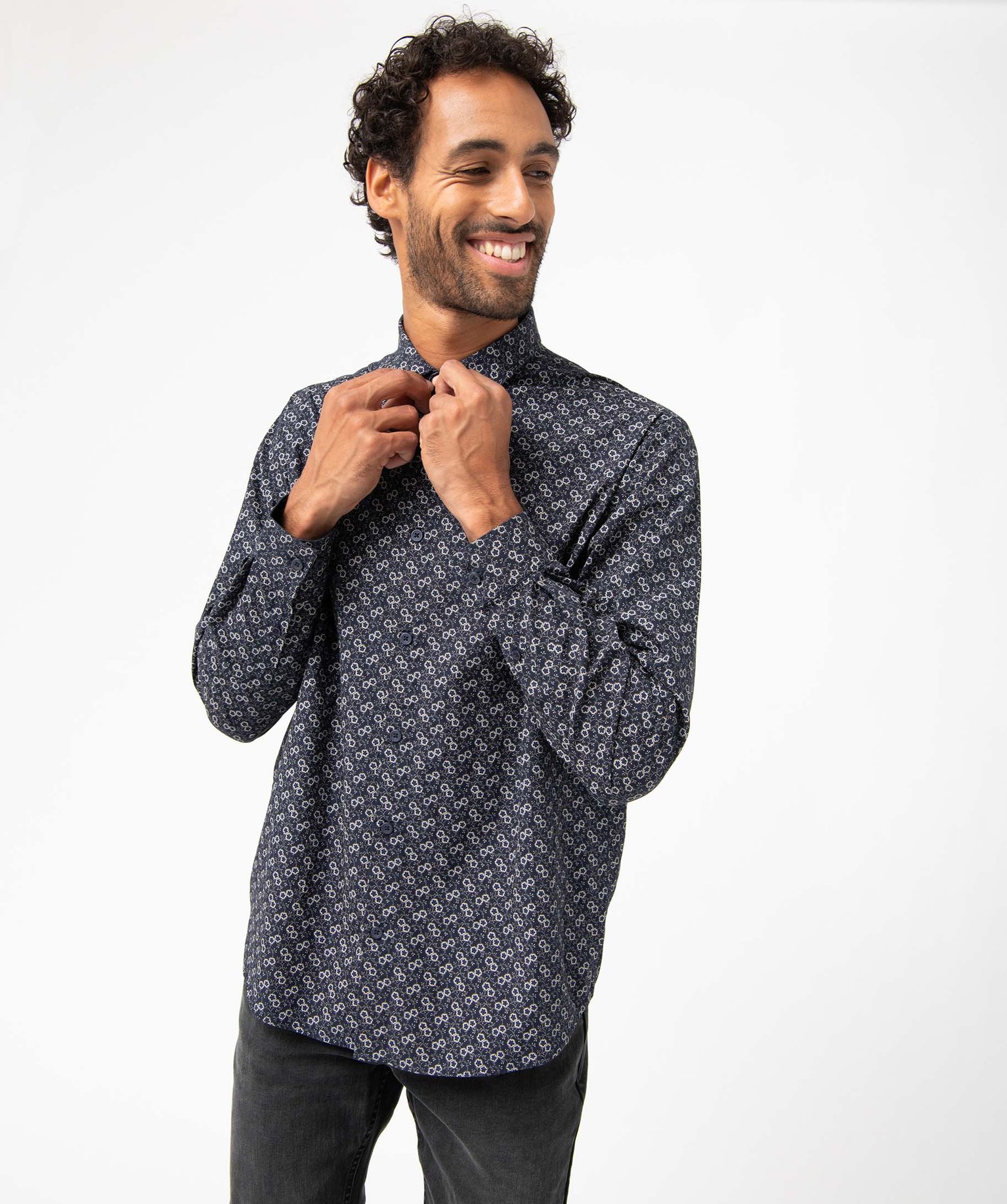 Chemise homme à motifs fleuris imprime | GEMO
