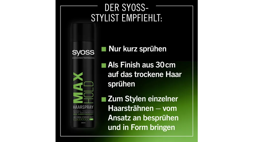 syoss Haarspray Max Hold Haltegrad 5 400 ml
