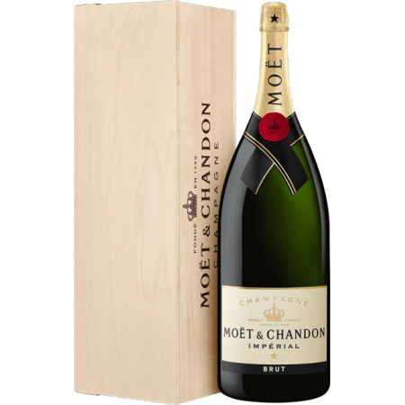 CHAMPAGNE MOËT & CHANDON - BRUT IMPÉRIAL - SALMANAZAR - CAISSE BOIS