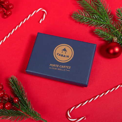 Navy blue Machu Picchu card holder