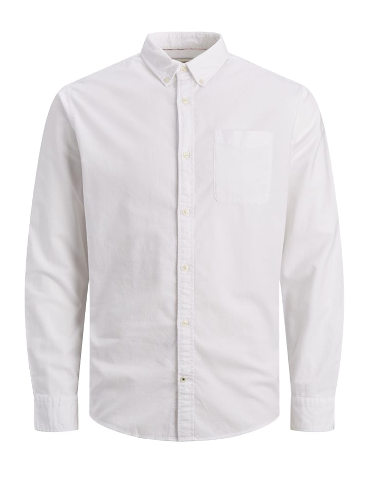 JACK & JONES PLUS Freizeithemd in White günstig kaufen