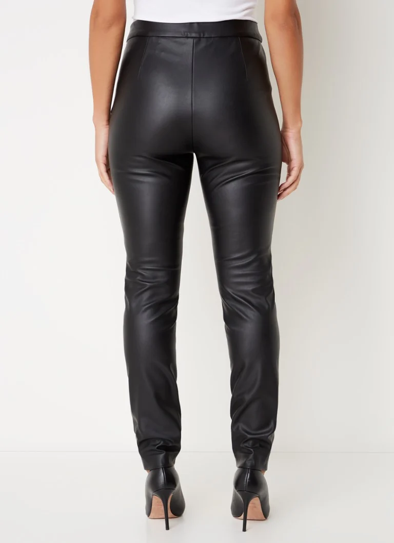 Calça legging skinny de cintura média em couro sintético HUGO BOSS Taslimah
