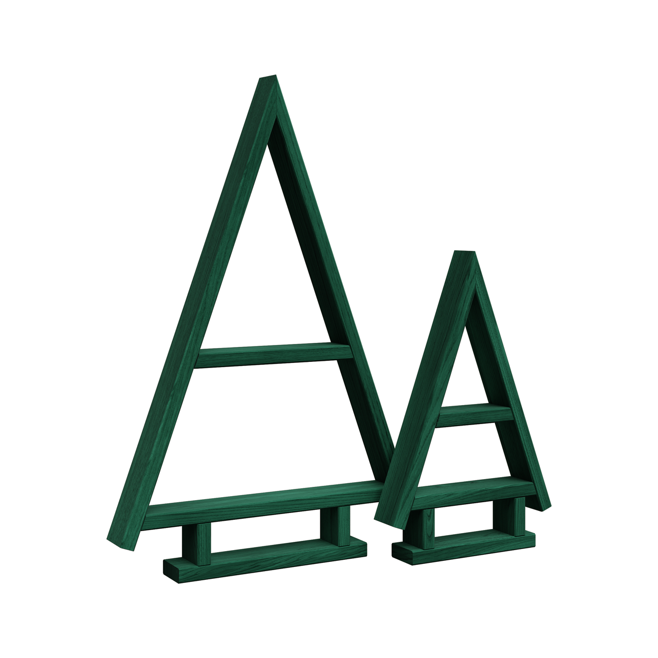 Pemicont Floranica Handgemacht  Holz Baum Weihnachtsbaum Tannenbaum - 2er-Set - Grün