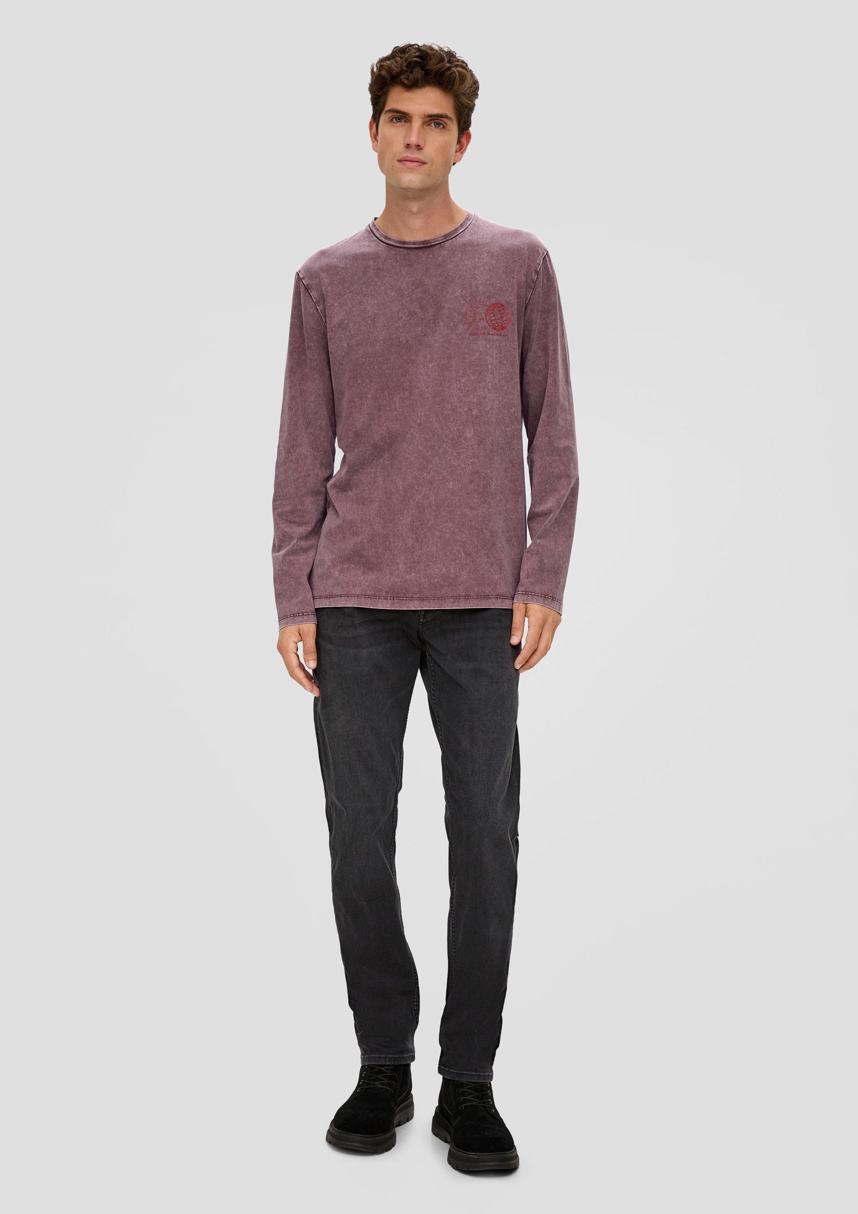 Gewaschenes Longsleeve mit Print-Detail  2135748-49D1