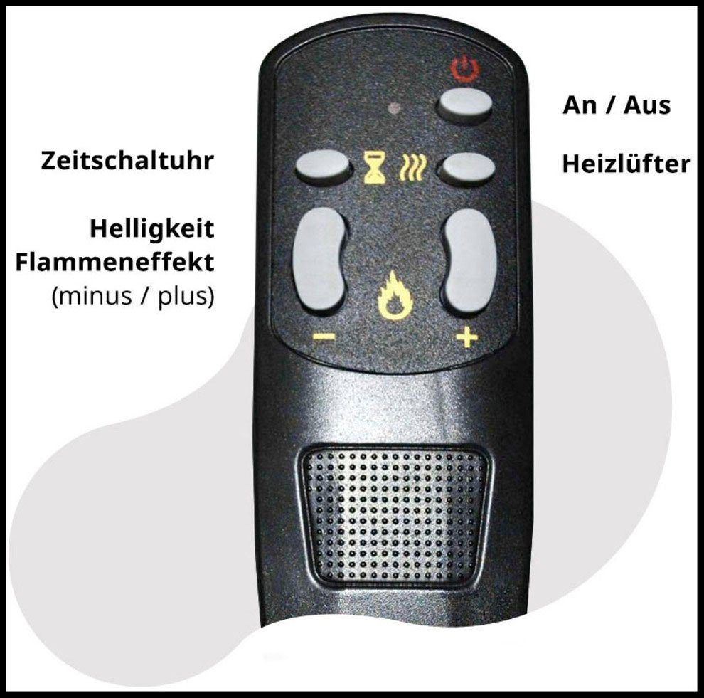 Heathus Elektrokamin Husum, künstliche Flamme mit regelbarer Helligkeit