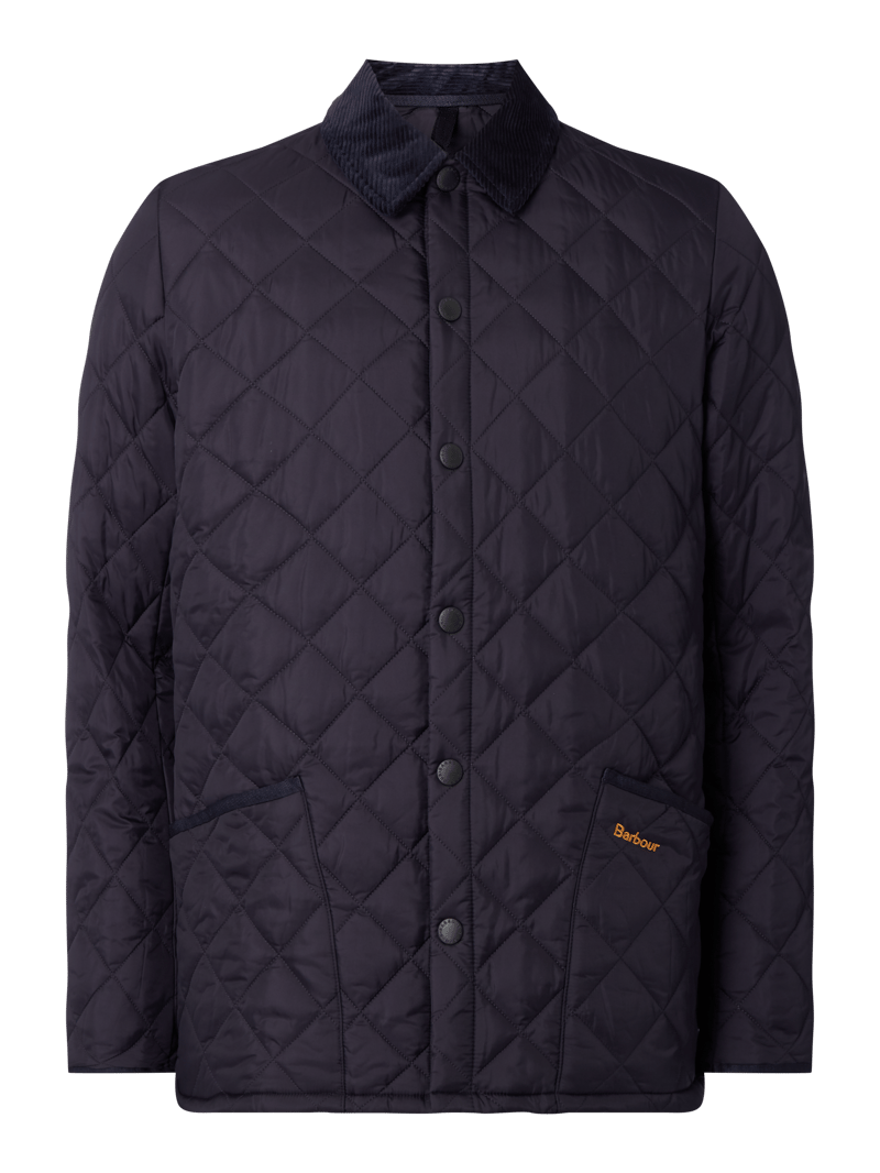 Steppjacke mit Umlegekragen in marineblau
