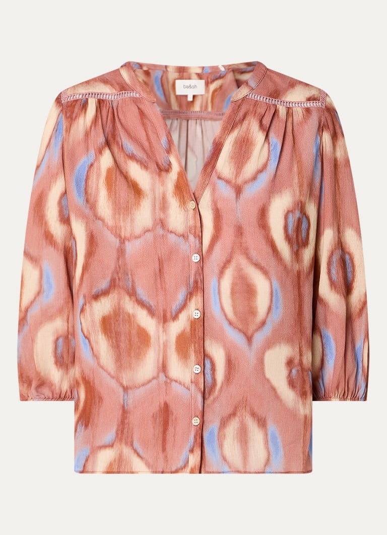 ba&sh Cobby blouse with V-neck and print