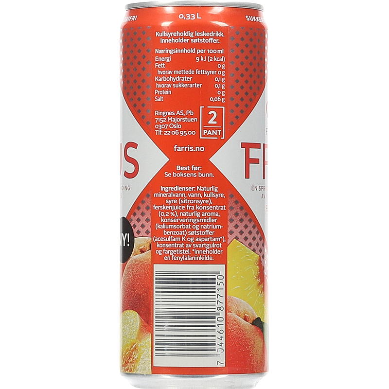Farris Farris Frus 0,33 l boks sleek fersken