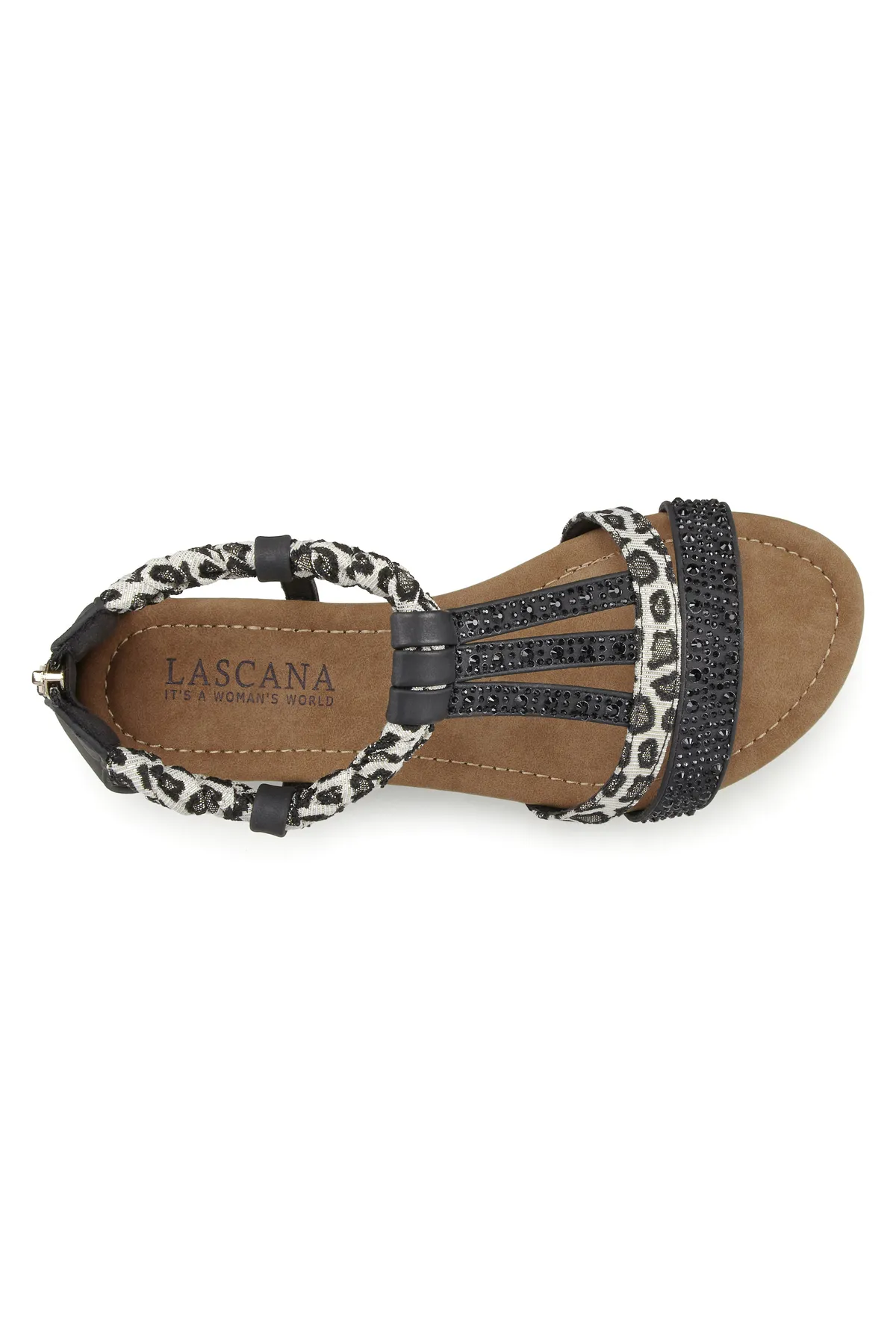 LASCANA  Sandalette - Schwarz - Flacher Absatz