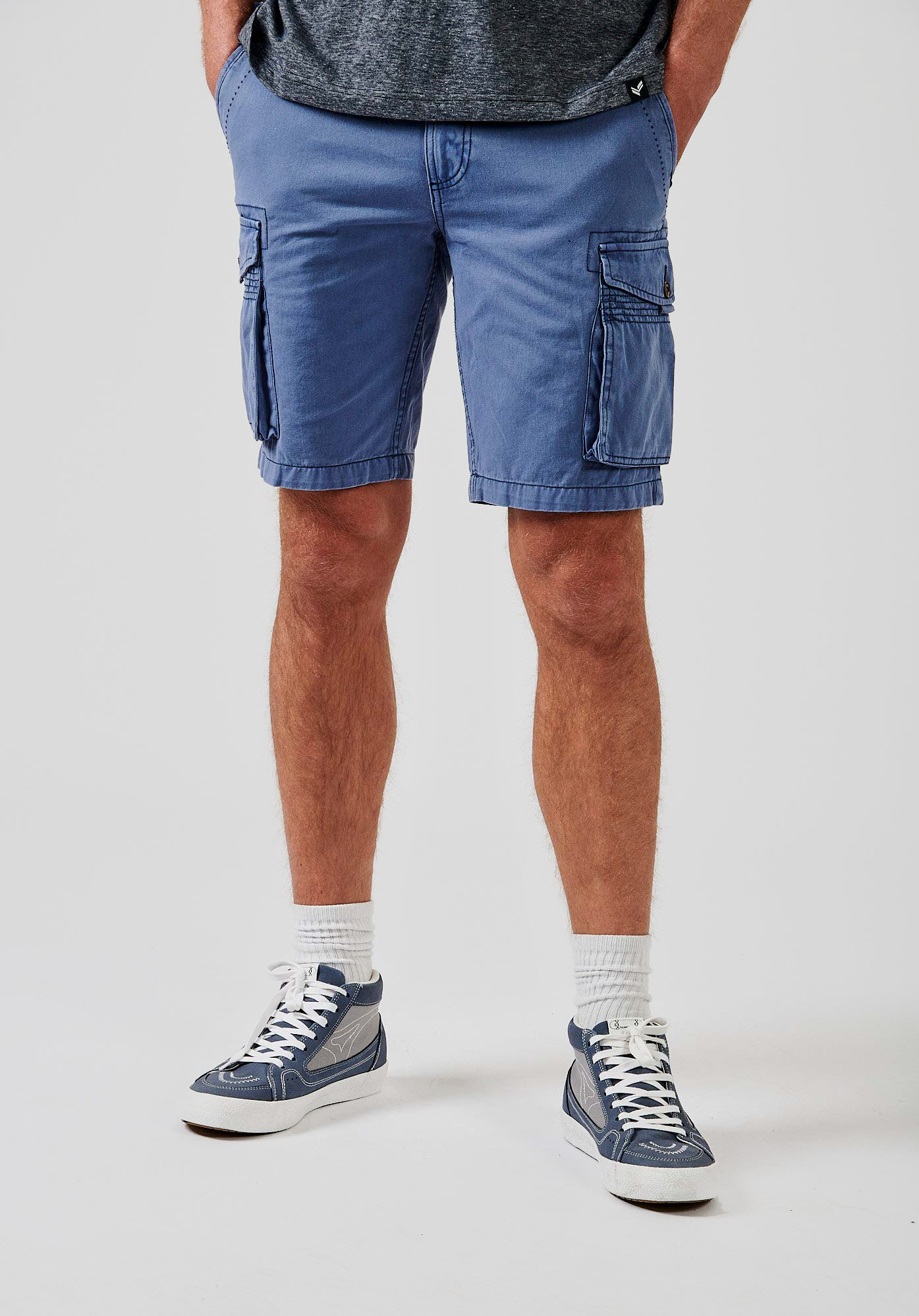 MARCO  Short bleu cargo Homme en 100% coton