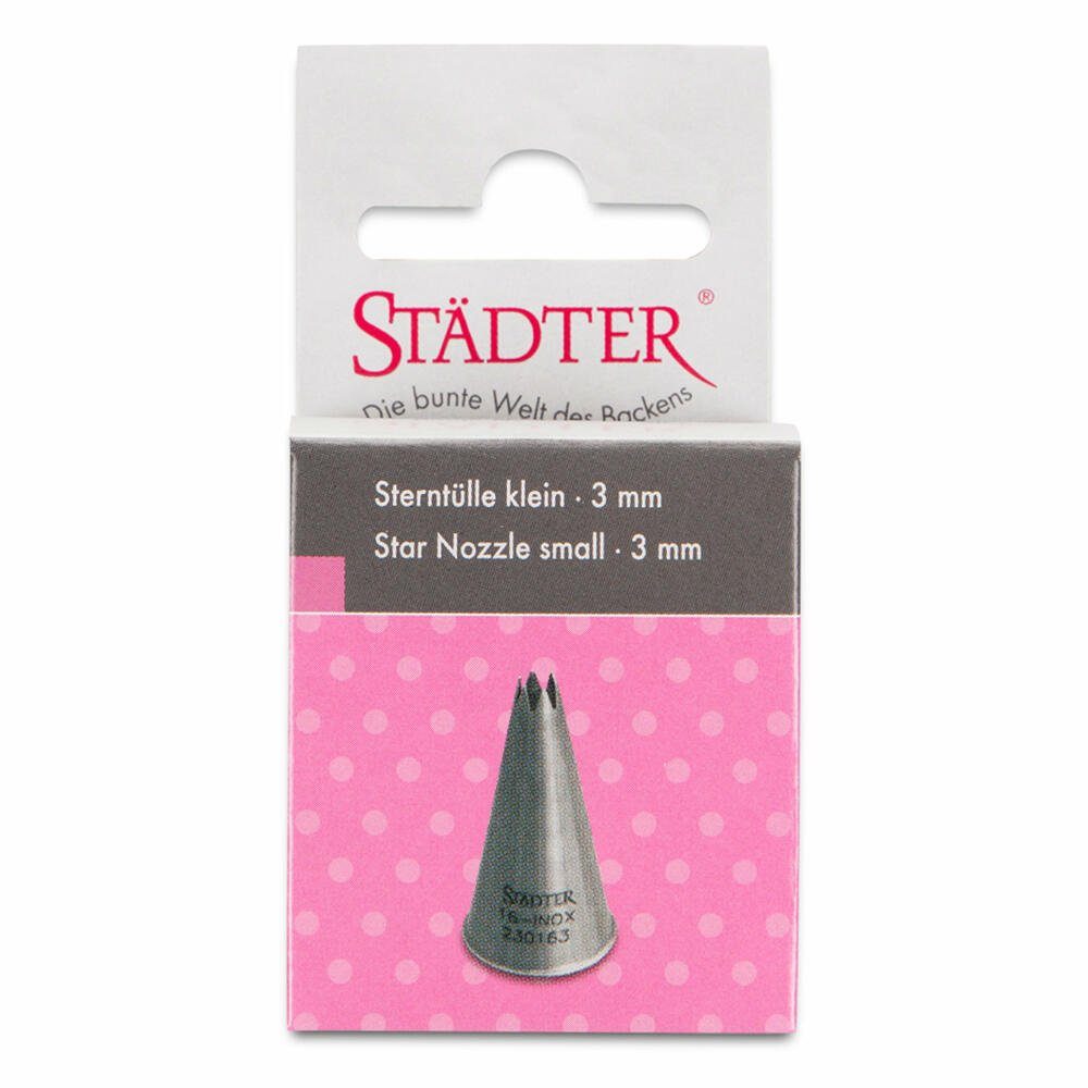STÄDTER Spritzbeutel Fine Line Sterntülle #16 Klein 3 mm