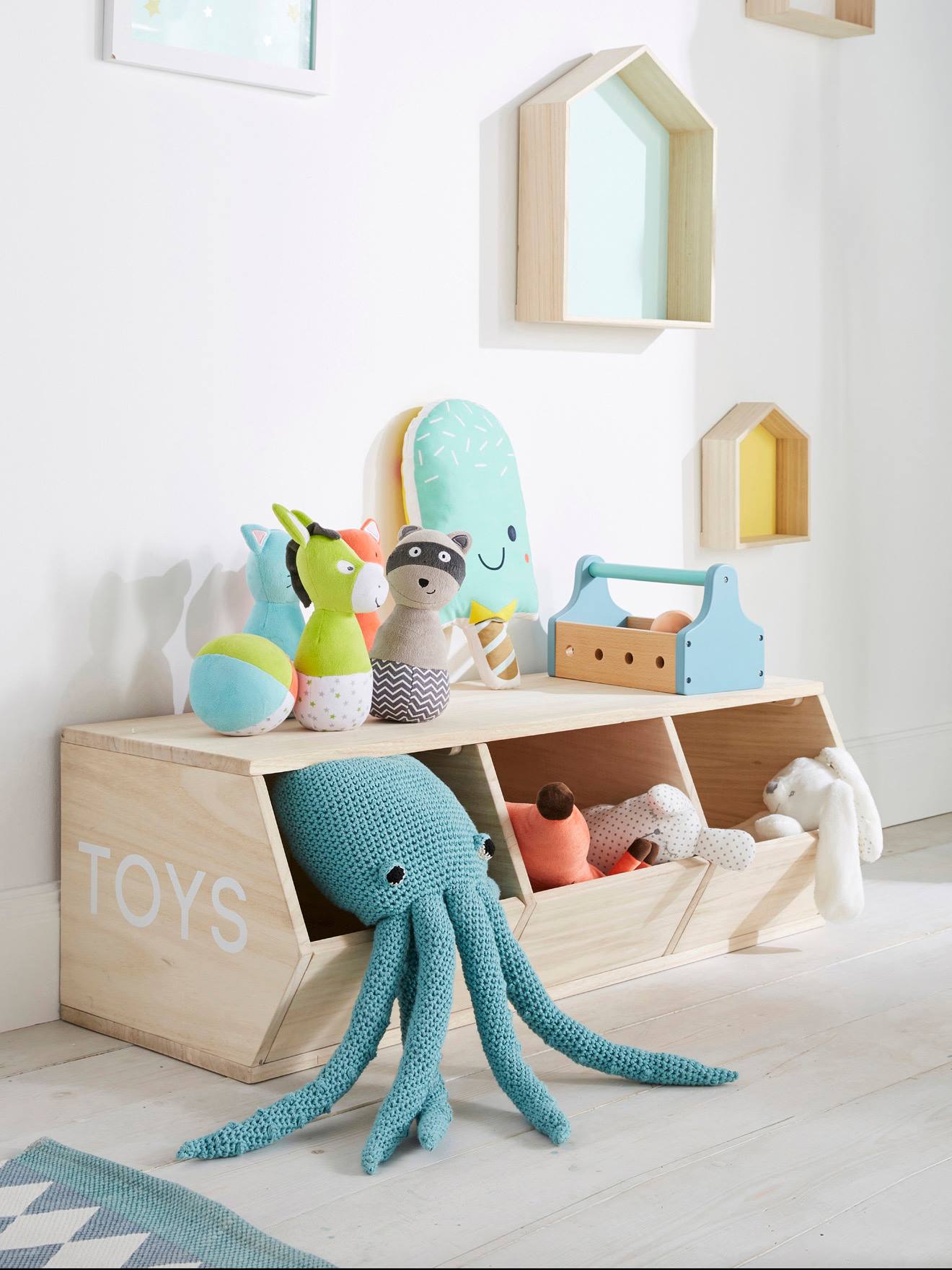 Vertbaudet Kinderzimmer Regal TOYS, 3 Fächer - natur