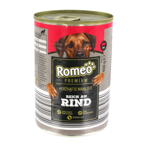 Premium Hunde-Nassfutter Rind, 20 x 400 g