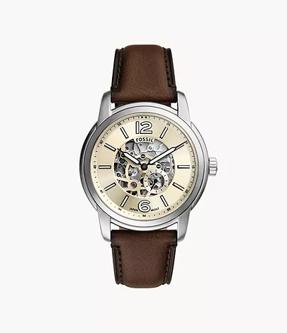 Fossil Uhr Fossil Heritage Automatikwerk Leder braun
