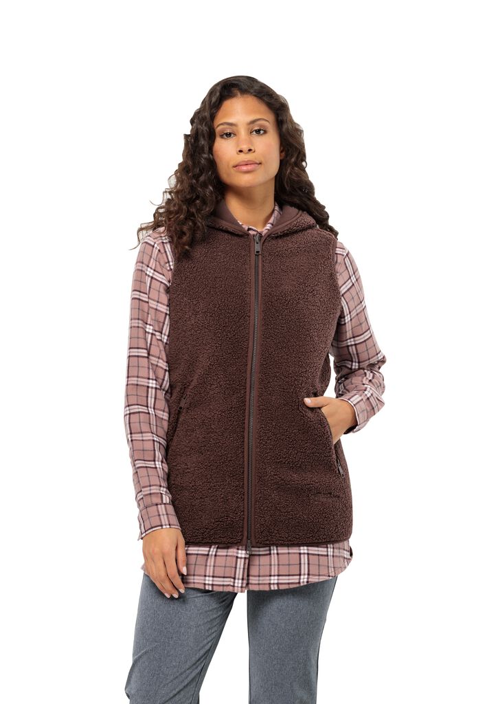 HIGH CURL LONG VEST W Fleeceweste Damen