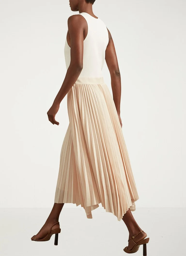 Reiss Marnie midi haljina s naborima