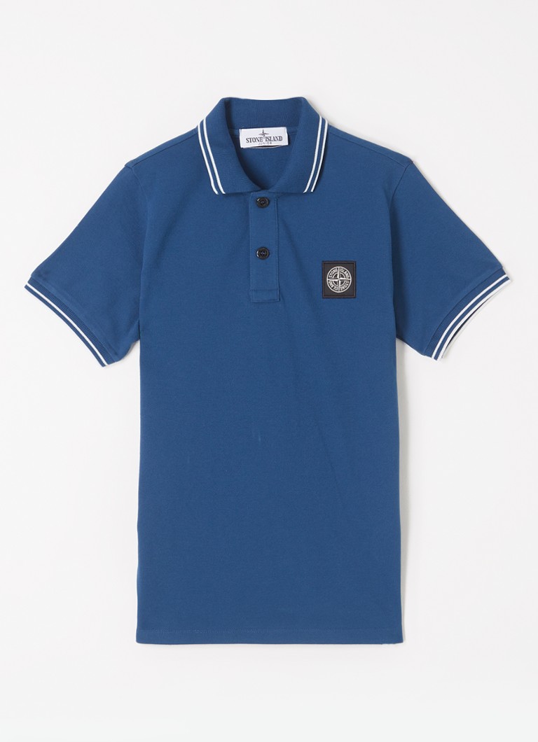 Tricou polo Stone Island 21348 din bumbac cu logo brodat