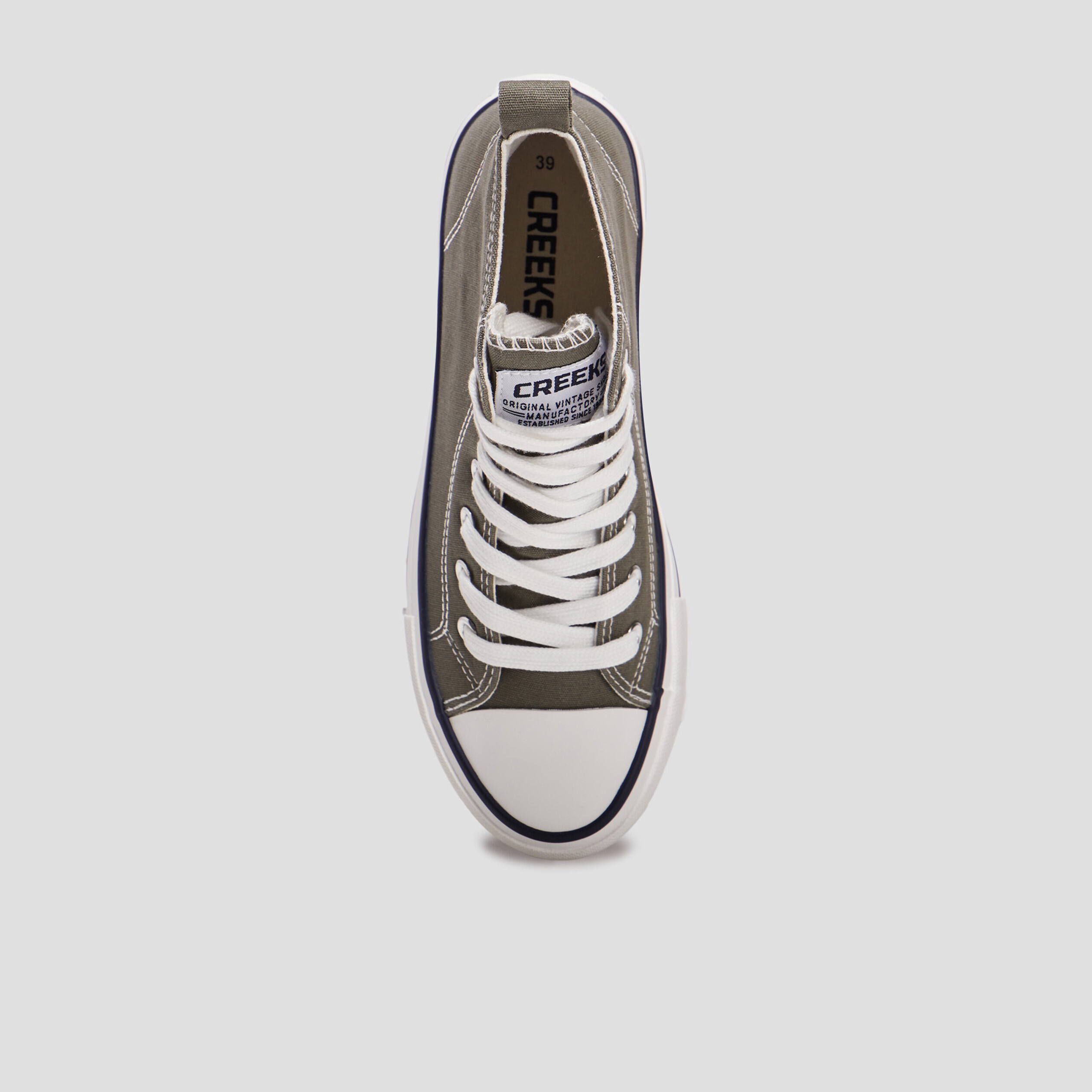 Baskets montantes en toile Creeks vert kaki femme | La Halle