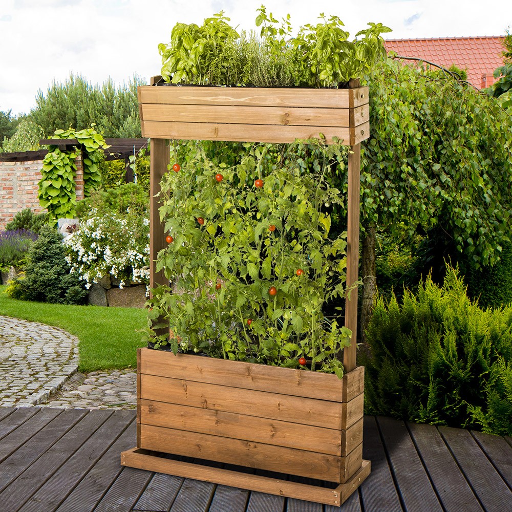 Hecht Vertikales Hochbeet CUBE2 mit Rankseile