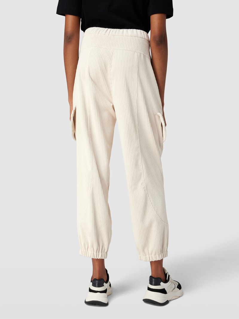 Cargohose aus Cord mit elastischem Bund Modell 'OSAKA' in offwhite