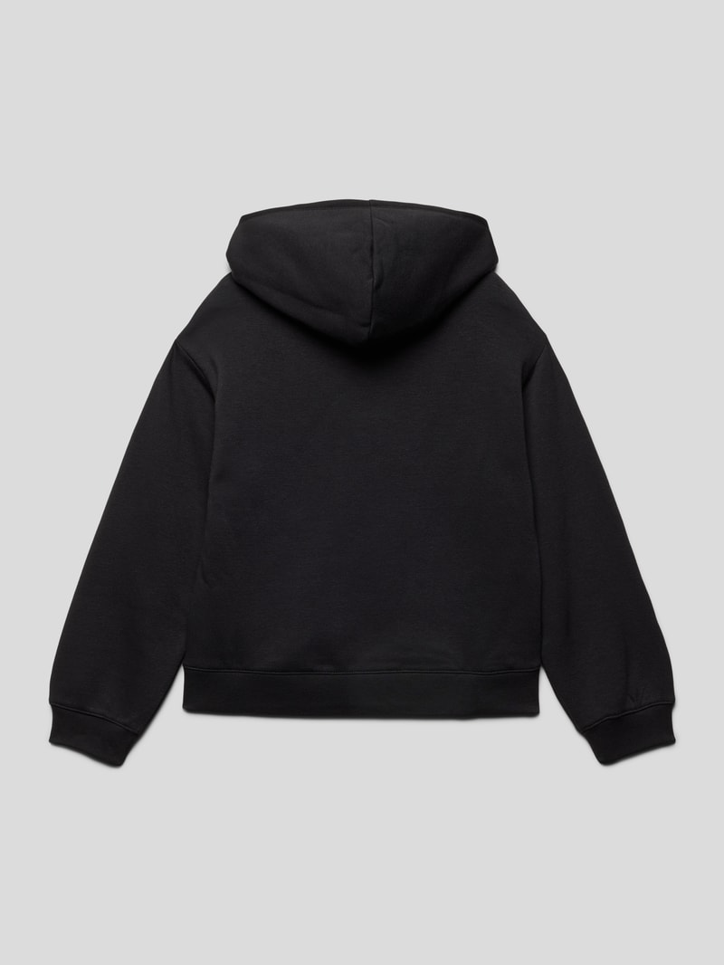 Hoodie mit Label-Details in schwarz